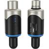 STRICH M5 Sistema Microfonico Wireless UHF XLR, Trasmettitore & Ricevitore 4 Canali per Microfono Dinamico, Raggio 61m, Latenza ＜1ms, Compatibile con Mixer Audio/Lautspeaker PA