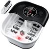 SPA4PIEDS Pediluvio massaggiatore piedi con riscaldamento, regolazione precisa della temperatura tramite display LCD, timer, bolle d'aria e pietra pomice, pediluvio idromassaggio, regalo benessere (nero)