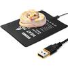 ONKELYIM Tappetino Riscaldanti Rettili Regolabile, 15x20CM Ricarica USB, Adesivo Forte per Tartaruga Serpenti Lucertola Geco Granchio Eremita Anfibi - Tappetini Riscaldanti sotto la Vasca(8W)