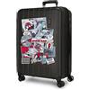 Disney Joumma Marvel Spiderman Comic Valigia media nera 48x65x27 cm rigida 3,5 kg chiusura TSA integrata ABS 3,5 kg 72L espandibile