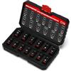 MIXPOWER Set di 13 chiavi a bussola semi-profonde da 3/8, 12 punti, metriche, 7-19 mm, CR-MO, dado dell'asse per una facile rimozione