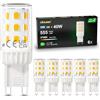 DiCUNO Lampadina LED G9 3W Classe B, Equivalente a 40W Alogena, Bianco Calddo 2700K, 555 Lumen, LED G9 a Basso Consumo e Durevole per Camera, Soggiorno e Cucina, Non Dimmerabile, 6 Pezzi