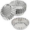 OTYMIOW Stampi di Crostate di Uova 20PCS Pirottini in Acciaio Inox 430 Alimentare, Stampo Torta Cupcake, Stampo Mini per Tortine Antiaderente Formine Muffin, Stampi Budini Formine Crostatine Dessert