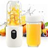 BIZOI Mini Frullatore Portatile, Mini Mixer per Smoothies, Frullatore Portatile da 500ml, per Frullati, Succhi Misti, Succhi di Verdura, Cucina, Palestra, Ufficio, Campeggio, Viaggi, Campeggio, Pesca
