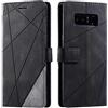 SONWO Cover per Galaxy Note 8, Flip Caso in PU Pelle Case Cover Portafoglio Custodia per Samsung Galaxy Note 8, [Kickstand] [Slot per Schede], Nero