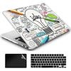 AMCJJ Custodia Rigida Compatibile con MacBook Air 13 Pollici 2022 2021 2020 Release M1 A2337/A2179,Plastica Case Cover & EU Tastiera Cover & Screen Protecto,Idea Bulb