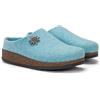 LE TIROLESI - Pantofola Cortina in lana REWOOLY® con sottopiede morbido e suola in gomma - Made in Italy Taglia 38, Colore Verde Acido