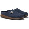LE TIROLESI - Pantofola Aspen in lana REWOOLY® con sottopiede morbido e suola in gomma - Made in Italy Taglia 45, Colore Blu