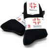 eMMe SQUARE - Calzini Sanitari da Uomo in Lana, Calzini per Diabetici con Elastico Extra Morbido Rimagliato a Mano, Punta e Tallone Rinforzati, Made in Italy, 6 Paia, Assortiti Scuri Taglia 47-50