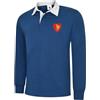 Uneek clothing Uneeek Clothing - Maglietta da rugby a maniche lunghe, motivo: Francia, 6 nazioni, Blu reale, M