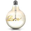V-TAC VT-2205 Lampadina led scritta Love 5W globo filamento E27 G125 vetro ambrato oscurato bianco caldo 2200K - SKU 2700