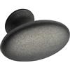 Furnipart Pomello per mobili semplice, larghezza 60 mm, ovale, in zinco pressofuso, grigio antico