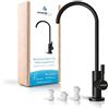 smardy Osmosi Rubinetto Cucina Acciaio Inox, Girevole a 360° per Osmosi Inversa, Filtro dell'Acqua 1/4(6,35mm), nero