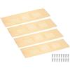 QUARKZMAN Griglia Aerazione, 4Pz 150 x 50mm - Griglia D'aria Alluminio Rete Lega Alluminio, Griglia di Ventilazione Rettangolare per Armadio Scarpe (Oro)