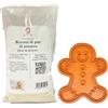 Dolci Idee Preparato per biscotti di Pan di Zenzero natalizi con tagliabiscotto incluso - 500g