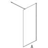 SCELTO DA DESIVERO Porta fissa hall eight screen 100c/barra di sostegno argento lucido reversibile codice prod: DSV17658