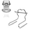 BDSMJOY Set di giocattoli anali, dilatatore anale in acciaio inossidabile, dilatatore per labbra, plug anale regolabile, plug anale, speculum, dilatatore anale, espansore anale