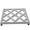 JOGREFUL Cast Iron Trivet Mats, Kitchen Pot Holders to Portect Table/Countertops, Heat Resistant Mats for Teapot/Hot Dishers/Plates, Vintage Mats with Weighted-Base, Gray