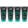 King of Shaves Gel da Barba Antibatterico per Uomini Quad Pack, Gel Trasparente a Basso Schiuma per Pelle Sensibile, Aloe Vera & Tea Tree, Vegan, 96% Naturale, 4 x 175ml