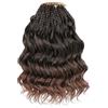 Mscat 10 Inch Pre Looped Ocean Wave Crochet Hair 8 confezioni Ombre Boho Ocean Braids Pre Twisted Synthetic Deep Wavy Crochet Hair for Women T30#