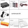 KIT 4 SENSORI PARCHEGGIO NERI SLIM PARAURTI AUTO SENZA BORDINO