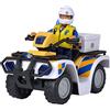Simba - Sam il Pompiere Quad della polizia, 109251093038, +3 anni, statuetta Malcolm inclusa, tanti accessori