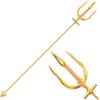 Udekit Costume da Cosplay con Lancia a tridente in Metallo, Arma di Poseidone a 3 Punte per Halloween per Adulti