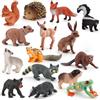 RANJIMA Safari Giocattoli Animali,Figurine di Ppiccoli Animali per Bambini, 16 Pcs Figure di animali della foresta in miniatura del bosco Figurine Topper per torta del bosco per Pasquali Bomboniere