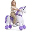 PonyCycle Ufficiale Classico Modello U Peluche Unicorno Grande che Cammina Unicorno Gigante da Cavalcare (con Freno e Suono/Altezza 108 cm/Taglia 5 per 7+ Anni) Viola Ux506