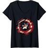Marvel Donna Marvel Comics Captain America Graphic Flag Fill Shield Maglietta con Collo a V