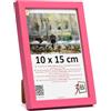 3-B - Cornice portafoto modello Lund in colore rosa scuro - 10 x 15 cm - con vetro acrilico, cornice in legno, cornice per foto, cornice per ritratti