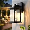 Dythwron Applique da Esterno, Applique da Esterno con Vetro Trasparente, IP44 Impermeabile, Retro E27, Lampade da Illuminazione da Lampade da Veranda (Nero)