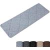 Homwiz Tappetini per Scale Antiscivolo, 15 Tappetini Autoadesivi per Gradini Interni, Ritagliabile e Riutilizzabile - Protezione per Animali Domestici, Anziani e Bambini (Grigio, 55 x 19 cm)
