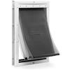 PetSafe Extreme Weather Aluminum Pet Door - Energy-Saving Thermal Barrier Pet Flap with Slide-in Door Locking & Secure Flap Cover - Plastic Frame - for Dogs Up to 220 lb - Large