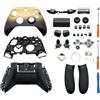 Hzxkqmil Guscio di Ricambio Kit Custodia Completa per Xbox Series X/S Controller - Edizione Speciale Gold, Piastre di Copertura Anteriori Guscio Posteriore Guide Laterali Parti dei Pulsanti