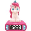Lexibook - Sveglia digitale Unicorno per Bambini con Luce Notturna Snooze e Suoni, Orologio per Bambini, Unicorno Luminoso, Colore Rosa - RL800UNILXB