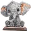 CRYSTAL ART Wildlife Buddies - Il Kit Diamond Painting Originale, Elefante, con Diamatini in Resina Brillante, Set Creativo 6+ con Supporto in Legno, 11cm, CAFGR-31GEN038
