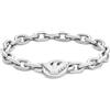 Emporio Armani Bracciale Uomo in acciaio inossidabile o pelle con chiusura toggle, Nero e acciaio