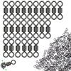 TFSYLISA 100pcs Girevoli da Pesca Ad Alta Resistenza in Acciaio Inox Girevoli Anelli Solidi Connettori con Cuscinetto a Sfera per Acqua salata di Acqua Dolce