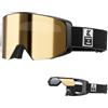 KAPVOE Maschera Sci Fotocromatica Lente a Flip-Up Magnetica Antinebbia UV400 Unisex per Uomo Donna Giovani Compatibile con Casco Ideal per Sci Snowboard e Pattinaggio su Ghiaccio