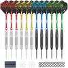 CyeeLife Freccette per Freccette con Punta in Metallo,12pcs 20g Set Freccette Professionali in Acciaio con 12 astine in Alluminio + 16 Flight + 12 Proteggi Flight in Alluminio + 20 Anelli di Gomma