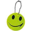 Unbekannt Ciondolo riflettente di sicurezza con smile per cartella, borsa, zaino, colore: giallo segnale, 5 pezzi