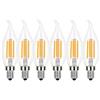 HUAMu Dimmerabile Lampadine LED E14 6W (Equivalenti a 60W), 600 Lumen, Bianco Caldo 2700K, CRI＞80, C35 Trasparente Lampadine LED, Pacco da 6
