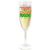 Ritria Flute Pensione in Vetro 20 cm - Calice Regalo Pensionato con Scritta "Frizzanti Auguri per la Meritata Pensione" - Bicchiere Champagne per Brindisi Pensionamento - Regalo Pensione Uomo