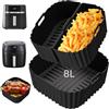 AndCarrotoy Teglia Silicone per Russell Hobbs Friggitrice ad Aria XXL 8L / 8,3L, 3PCS