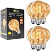 CLAR - Lampadina a globo E27 LED, Lampada Vintage, Lampadine Vintage E27 Luce Calda, G80 5W 2500K (Pack 6)