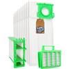 Microsafe Service Box compatibile con Sebo Airbelt K1 K2 K3 6629-ER 6695-ER 10 sacchetti per aspirapolvere, 1 filtro motore, 1 filtro micro igienico, scatola filtro filtro a 3 strati