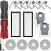 Chuancheng 18 pezzi di ricambio per Roborock Qrevo Curv/Curv S5X/Edge S5A/Edge | 1 paio di spazzole principali 6 spazzole laterali 2 filtro 4 stracci 2 sacchetti per la polvere