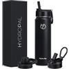 Hydropal Borraccia Termica in Acciaio Inox, Borraccia con Cannuccia 500ml/750ml/1L/1.2L/1.9L, Bottiglia Termica Doppia Parete per Bevande Calde e Fredde, Thermos Senza BPA per Scuola, Sport, Palestra