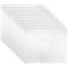 Lunpoem 10PCS Buste a Perforazione A5 con Bottone, Busta Plastica A5 Perforata a 7 Fori, Busta Raccoglitore A 5 Impermeabile per Documenti, Archivio Ufficio Scuola Viaggio 23x18cm